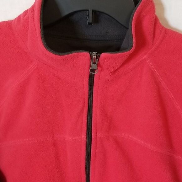 Tek Gear Full Zip 2-Pocket Salmon & Gray Jacket - Picture 2 of 5